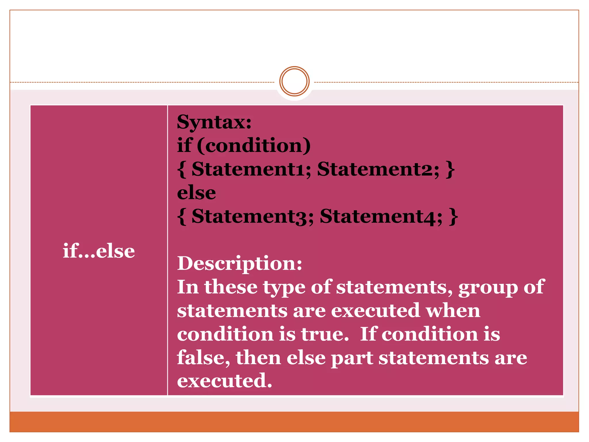 Decision control and iterative statements | PDF | Programming Languages ...