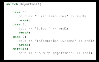 Decision Controls in C++ Programming Lecture | PPTX