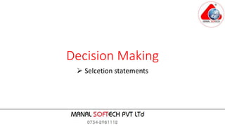Decision control structures | PPTX