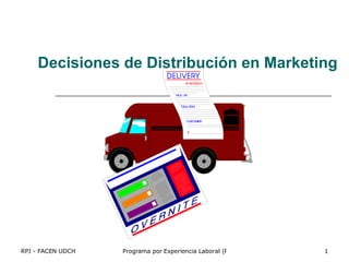 Decisiones de Distribución en Marketing 