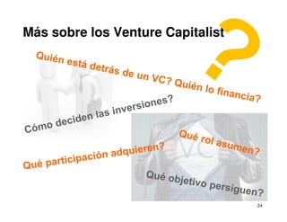 Más sobre los Venture Capitalist




                                   24
 