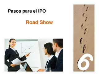 Pasos para el IPO

       Road Show




                    49
 