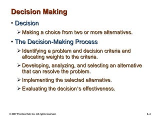 More Decisions Decision Making | PPT