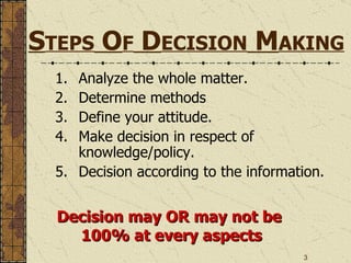 Decision making | PPT