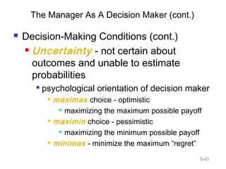 Maximising Choice Decision making | PPT