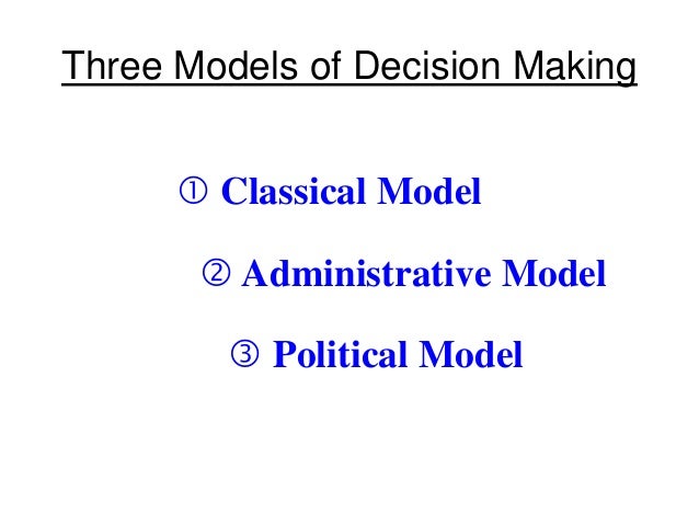 Classical Model Of Decision Making – SQVP