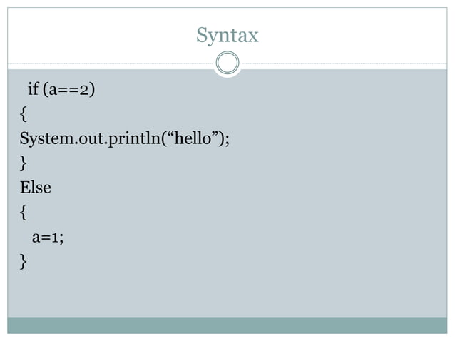 Decision making in JAVA | PPTX