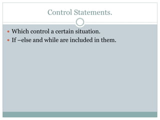 Decision making in JAVA | PPTX