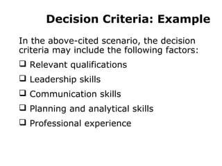 Decision making | PPT