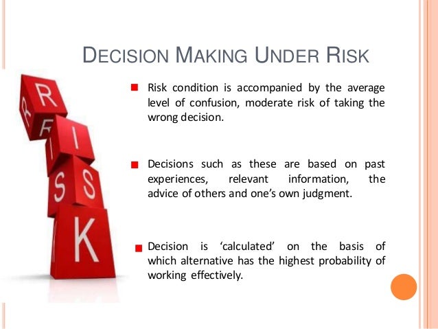 decision making under certainty uncert Hi everybody, i've got an essay on decision making under certainty,uncertainty and risk i ld appreciate if u guys could help me out plz i am a newbie and i see. decision making under certainty uncert Hi everybody, i've got an essay on decision making under certainty,uncertainty and risk i ld appreciate if u guys could help me out plz i am a newbie and i see.