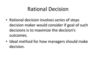 Organizational Decision Making | PPTX