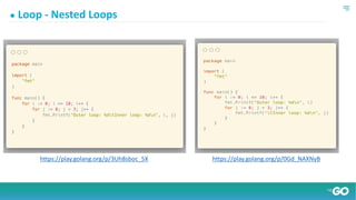 Decision making - for loop , nested loop ,if-else statements , switch ...