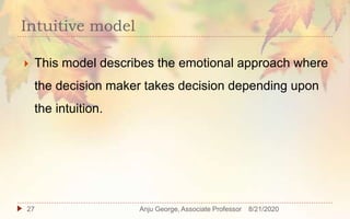 Decision making in Nursing Management | PPTX | Business Administration ...