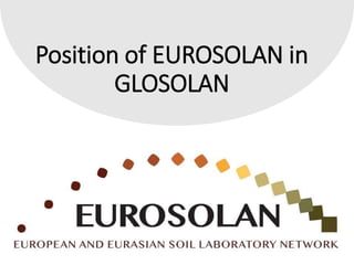Position of EUROSOLAN in
GLOSOLAN
 