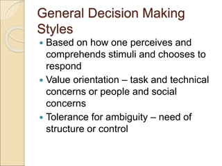 Values Structured Decision Making Decision Making.ppt