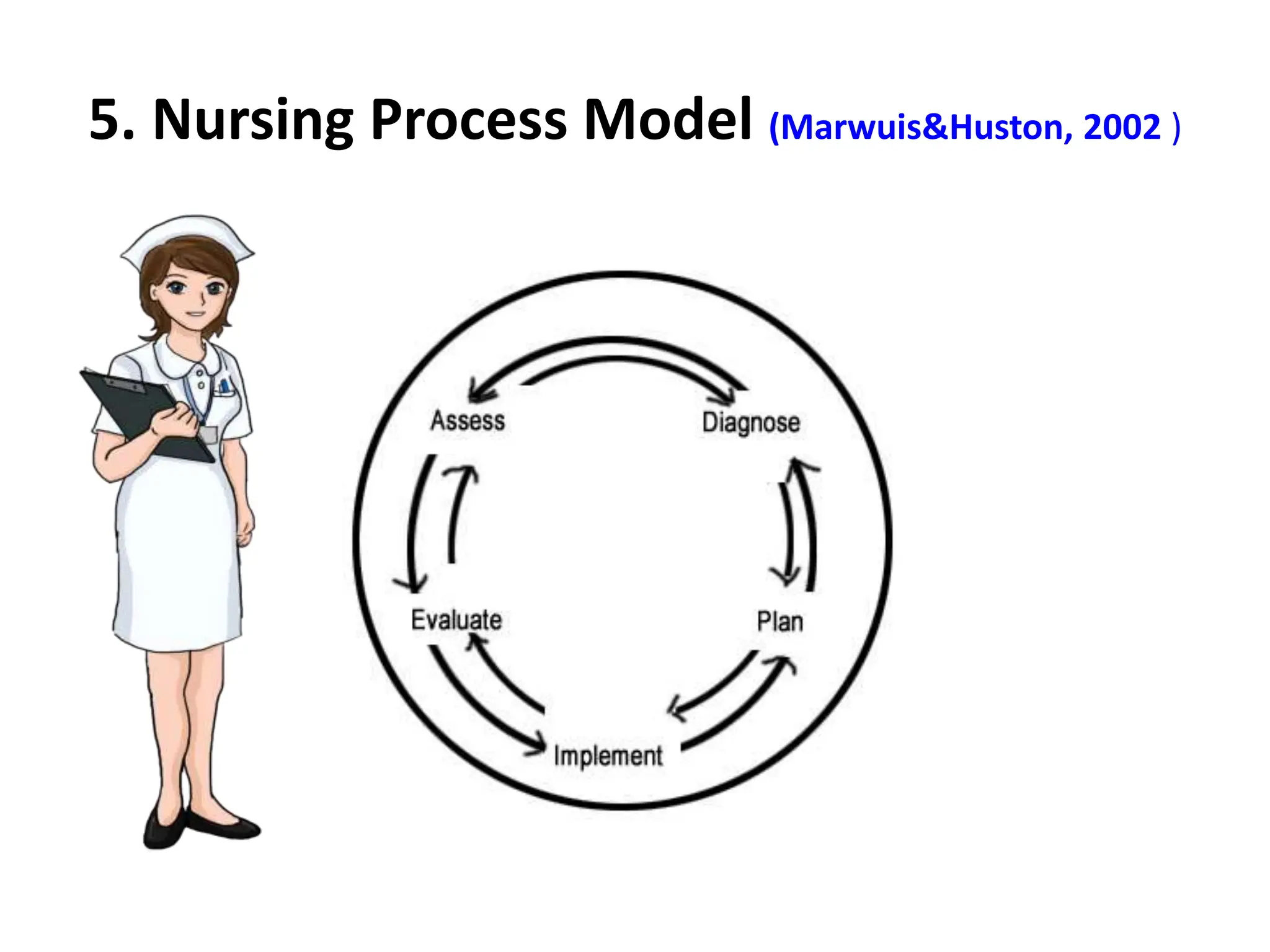 5. Nursing Process Model (Marwuis&Huston, 2002 )
 