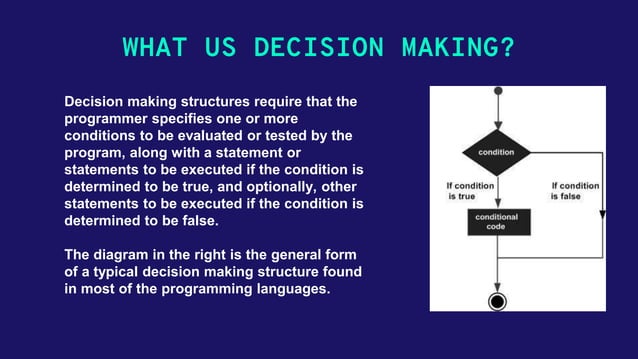 Decision making and looping - c programming by YEASIN NEWAJ | PPTX
