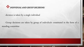 Decision making and models of policy analysis | PPTX