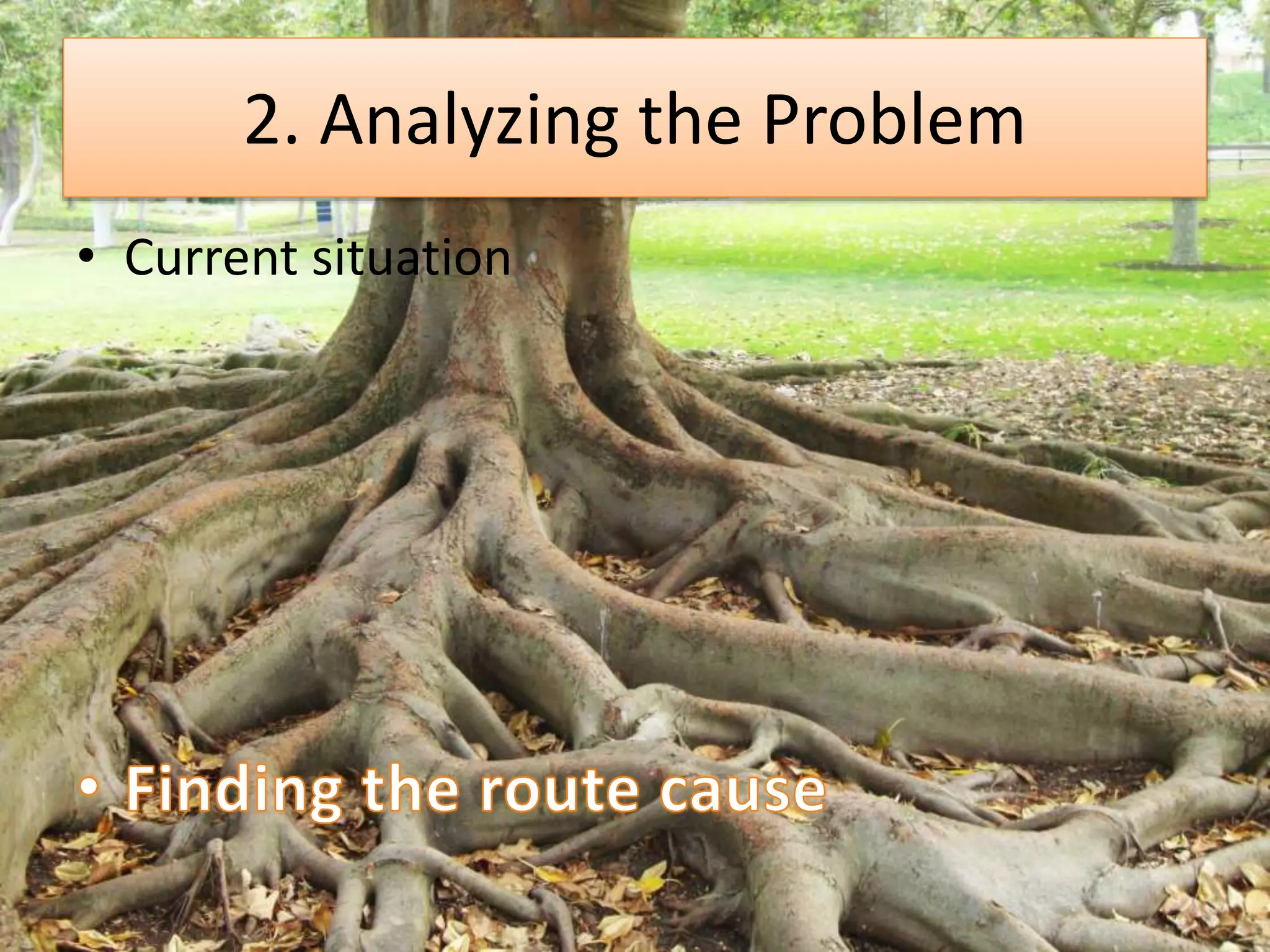 2. Analyzing the Problem
• Current situation
 