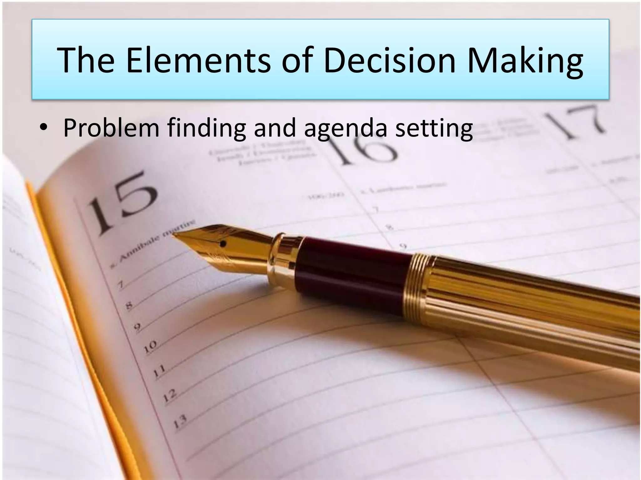 Decision making and problem solving | PPTX