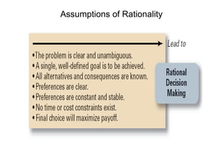 Assumptions of Rationality
 