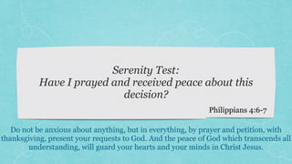 Decision making, Discerning the Will of God | PDF