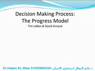 Decision Making Process:
The Progress Model
Tim LeBon & David Arnaud
 