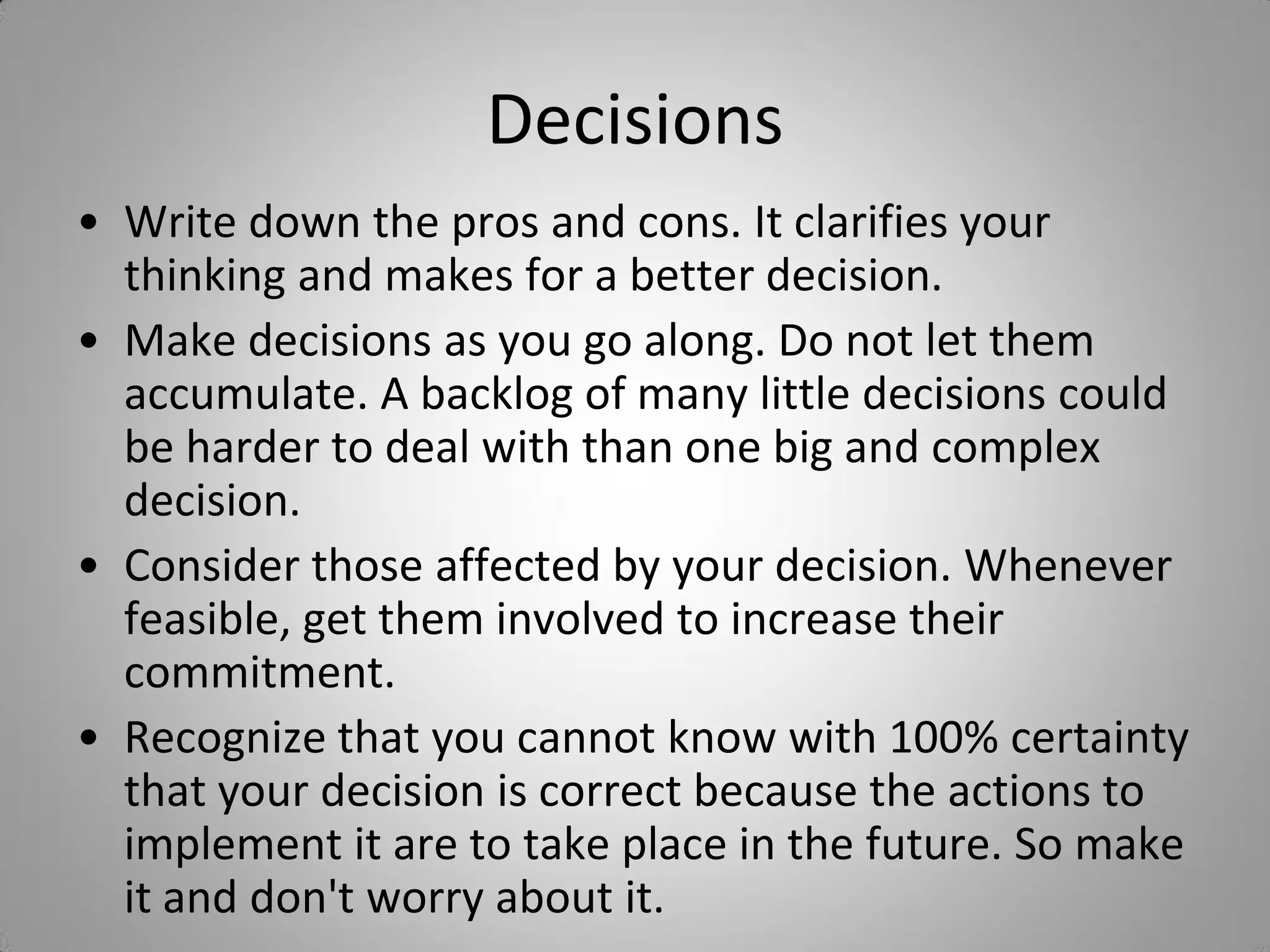 Decision Making Goals Presentation | PPT