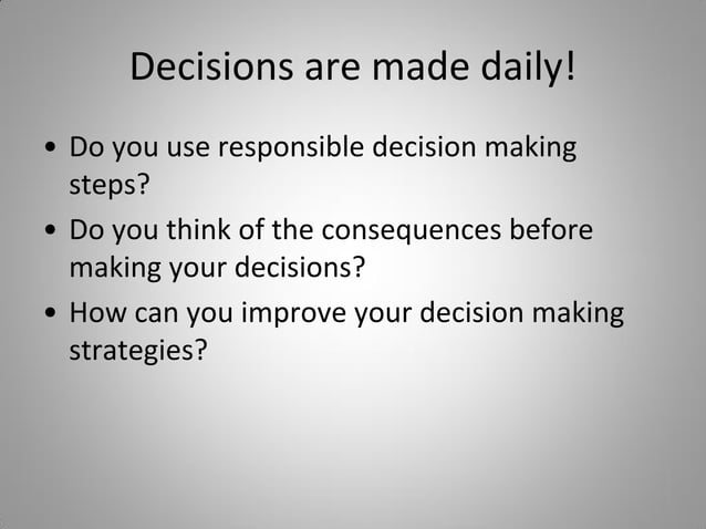Decision Making Goals Presentation | PPT
