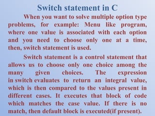 Decision making in C(2020-2021) C PROGRAMMING.ppt