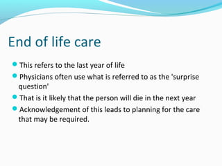 Decision making in end of life care | PPT
