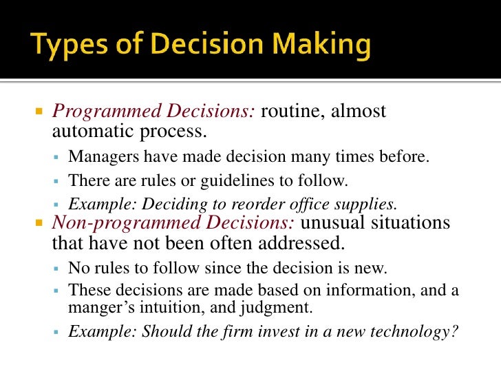 The And Non Market Decision Making