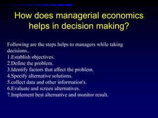 DECISION MAKING IN MANAGERIAL ECONOMICS | PPTX