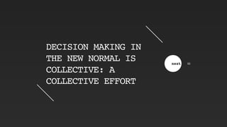 Decision making in the new normal
