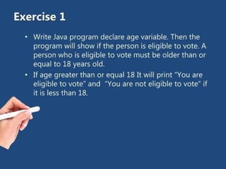 OBJECT ORIENTED PROGRAMMING WITH JAVA - DECISION MAKING | PPTX