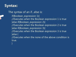 OBJECT ORIENTED PROGRAMMING WITH JAVA - DECISION MAKING | PPTX