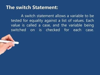 OBJECT ORIENTED PROGRAMMING WITH JAVA - DECISION MAKING | PPTX