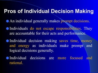 Own Decisions Decision making models FOR MANAGERS .pptx