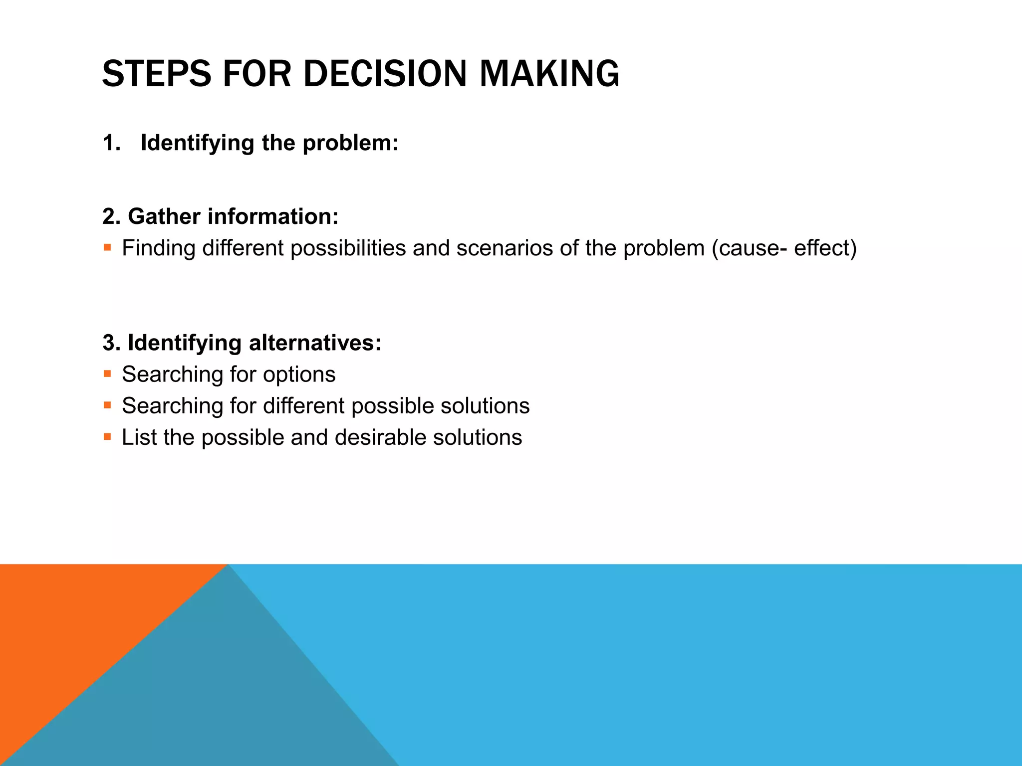 Decision Making steps and types | PPTX | Science