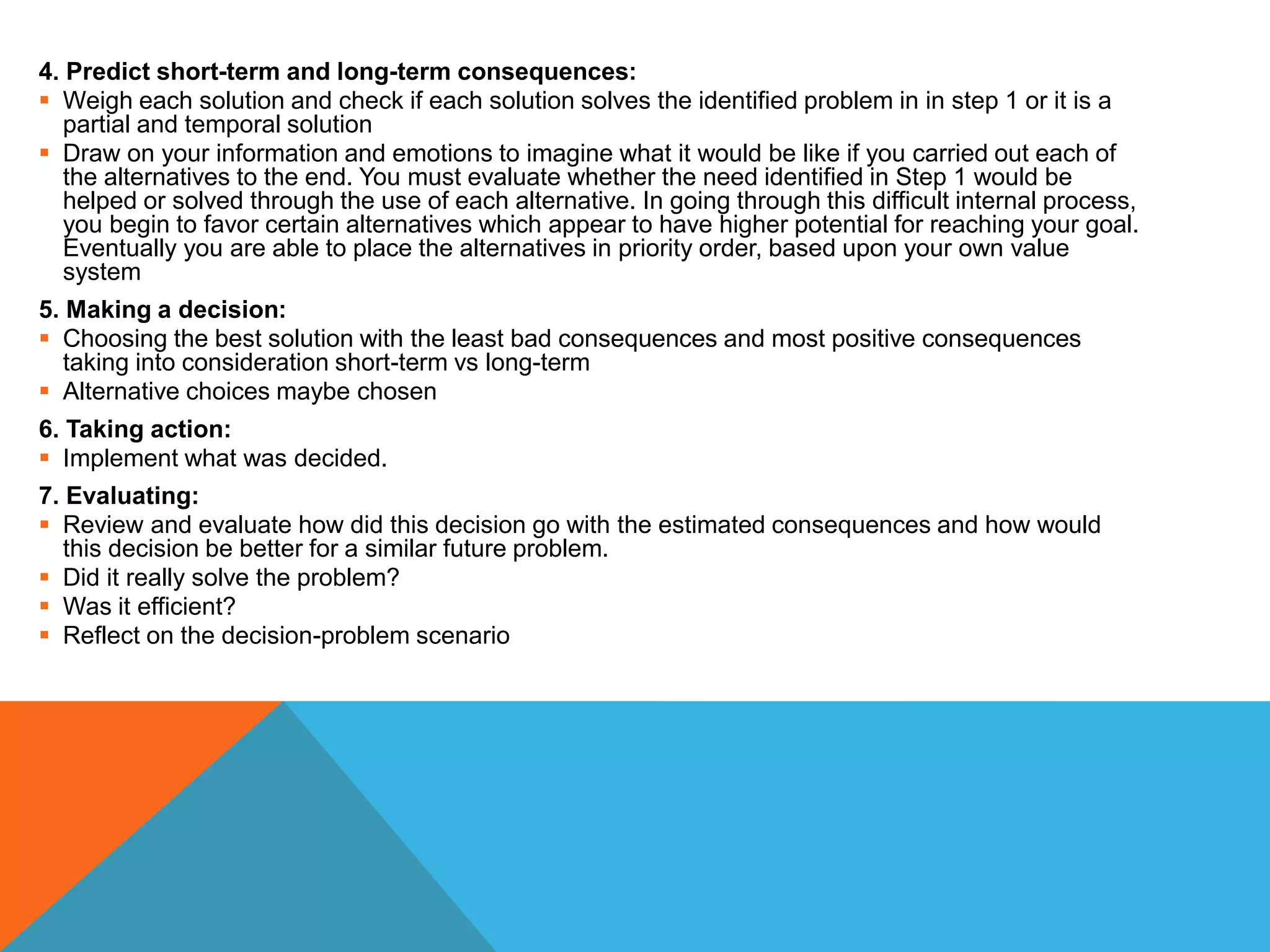 Decision Making steps and types | PPTX | Science