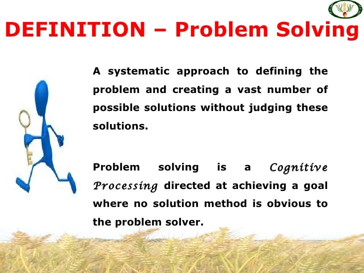 problem solving def