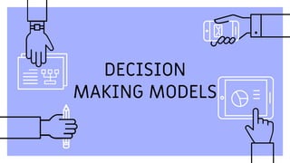 DECISION
MAKING MODELS
 