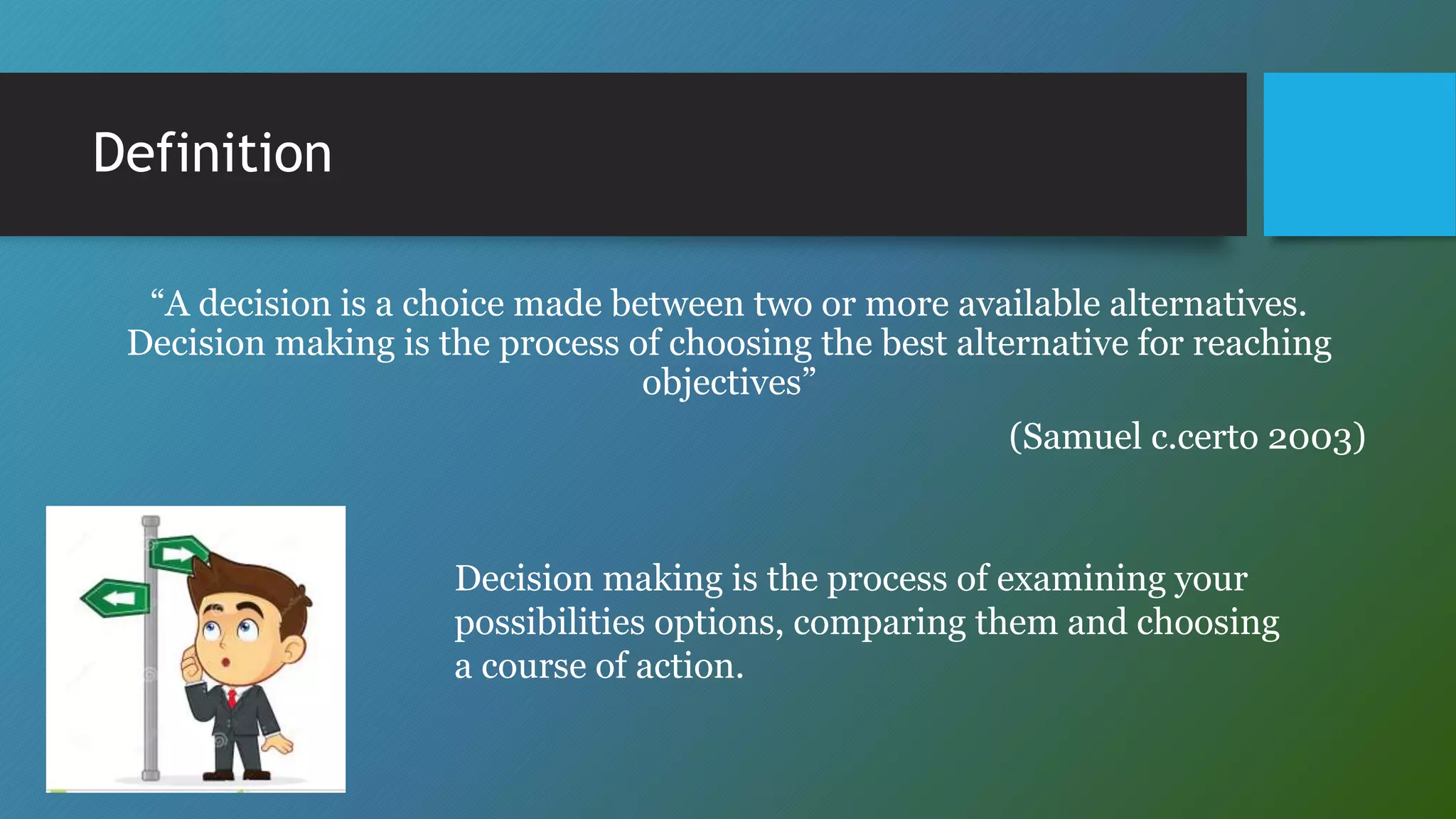 Decision making skills | PPTX
