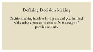 Decision making strategies | PPTX