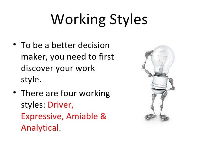 decision making styles what is your work style