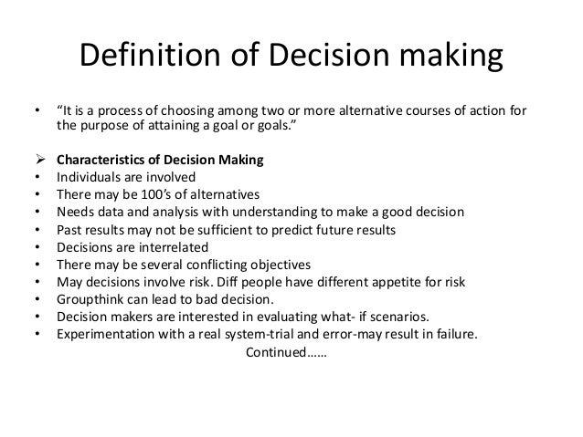 Meaning And Group Decision-Making