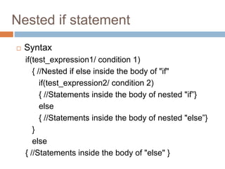 Decision making using if statement | PPT