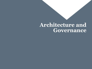 Architecture and
Governance
 