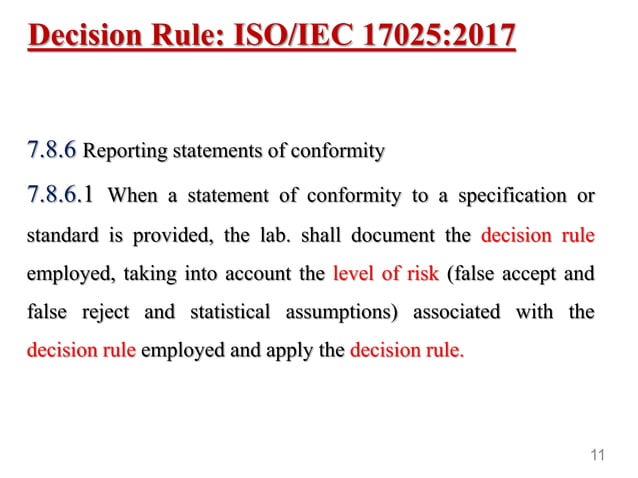 Decision rule for ISO/IEC 17025-2017 | PPTX | Business Accounting ...