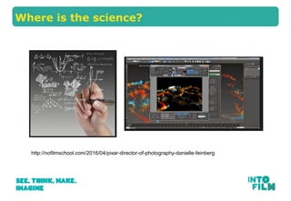 Where is the science?
http://nofilmschool.com/2016/04/pixar-director-of-photography-danielle-feinberg
 